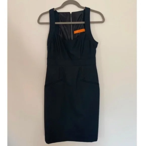 Black Pinstripe Cynthia Steffe Sleeveless Dress [Size 4] - Picture 1 of 4